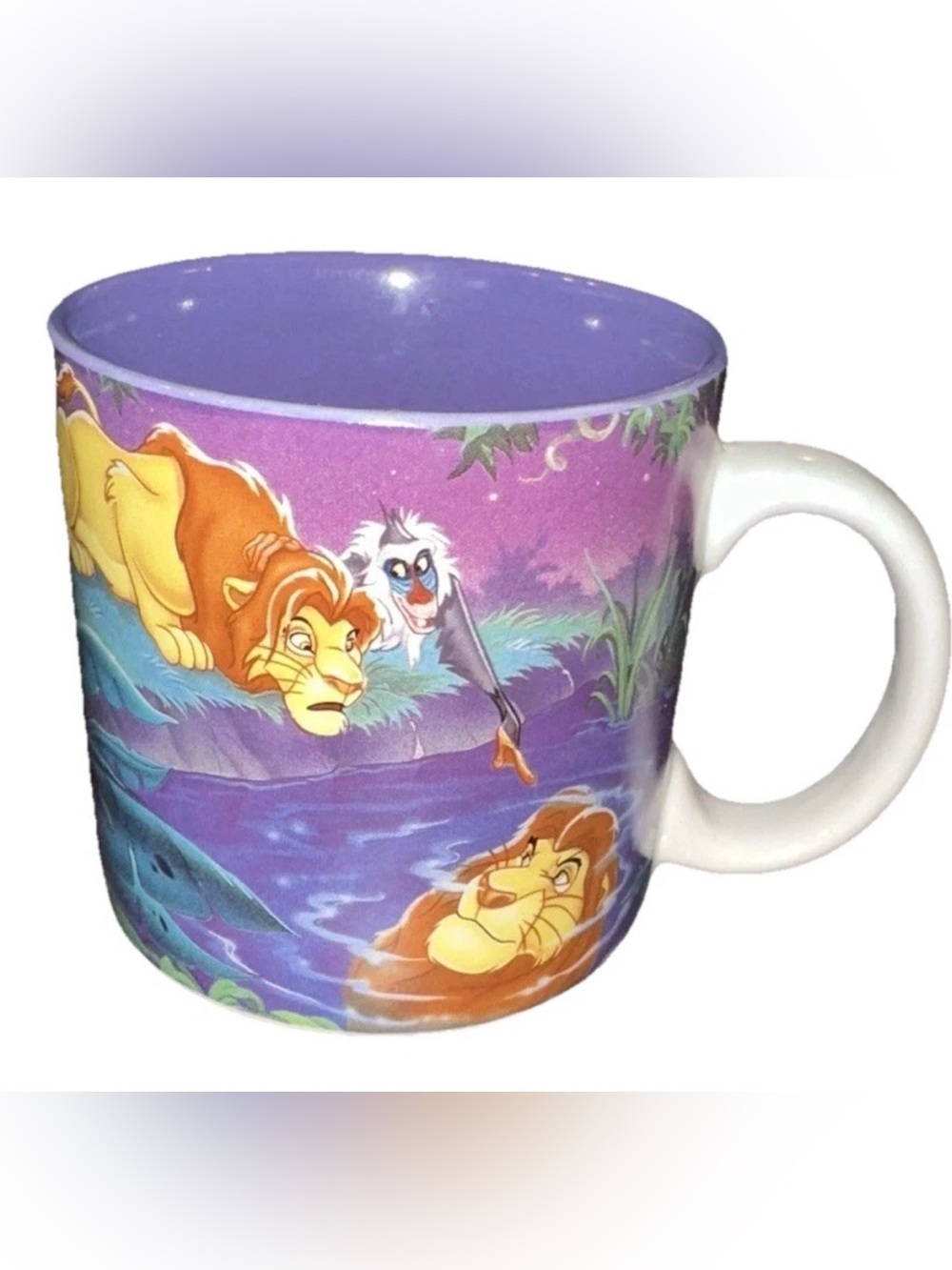 Disney Purple Lion King Ceramic Mug with Character Scene
